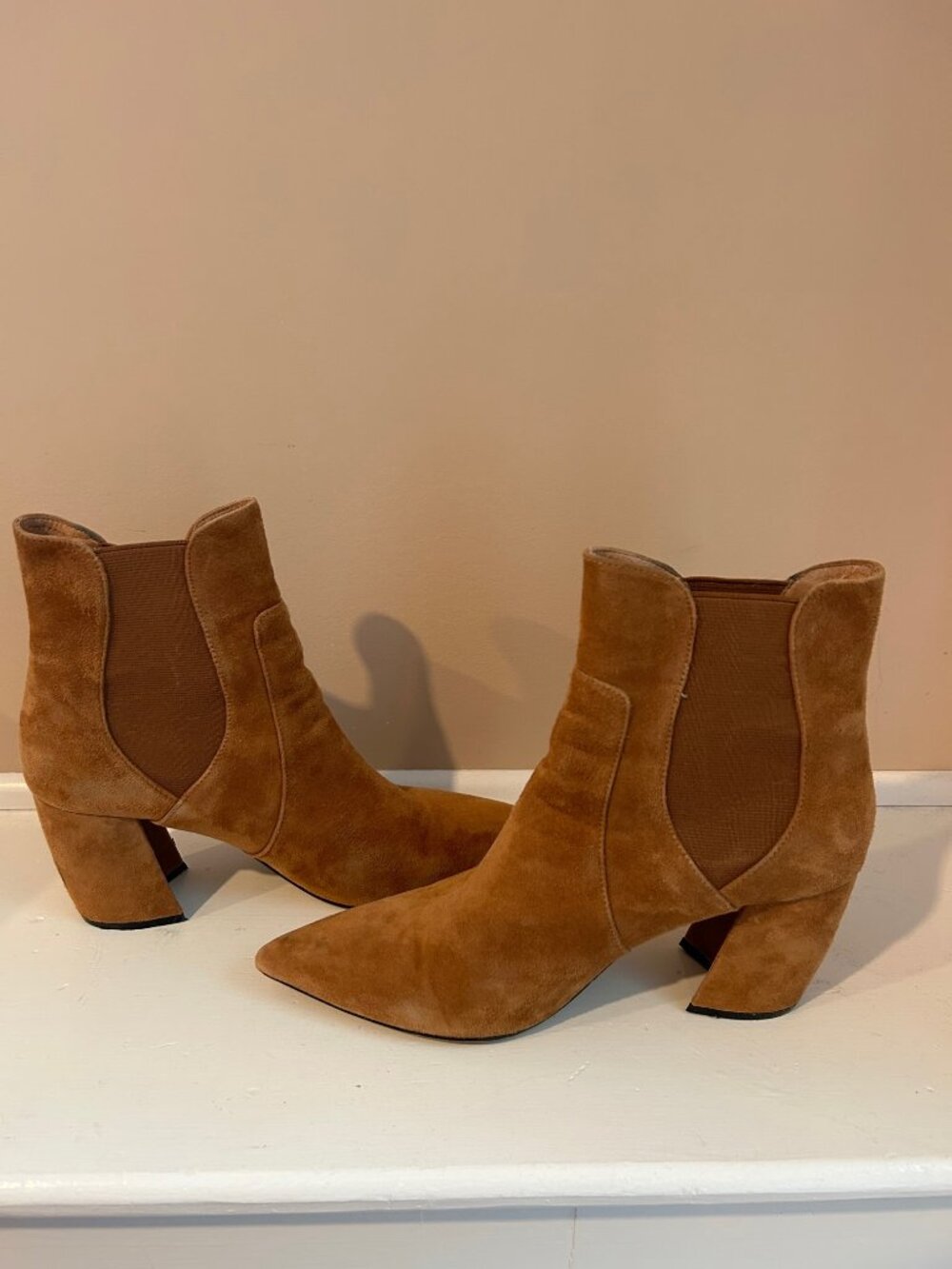 Alias Mae Akilina bootie in tan suede, size 40 (US size 9)
